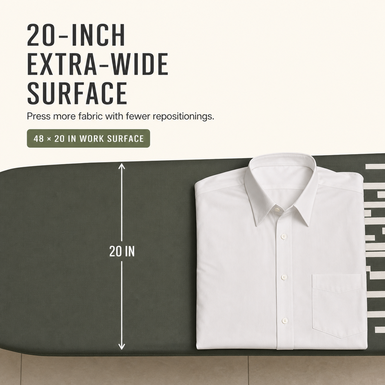 SLIETON 48 by 20 inch extra-wide ironing surface