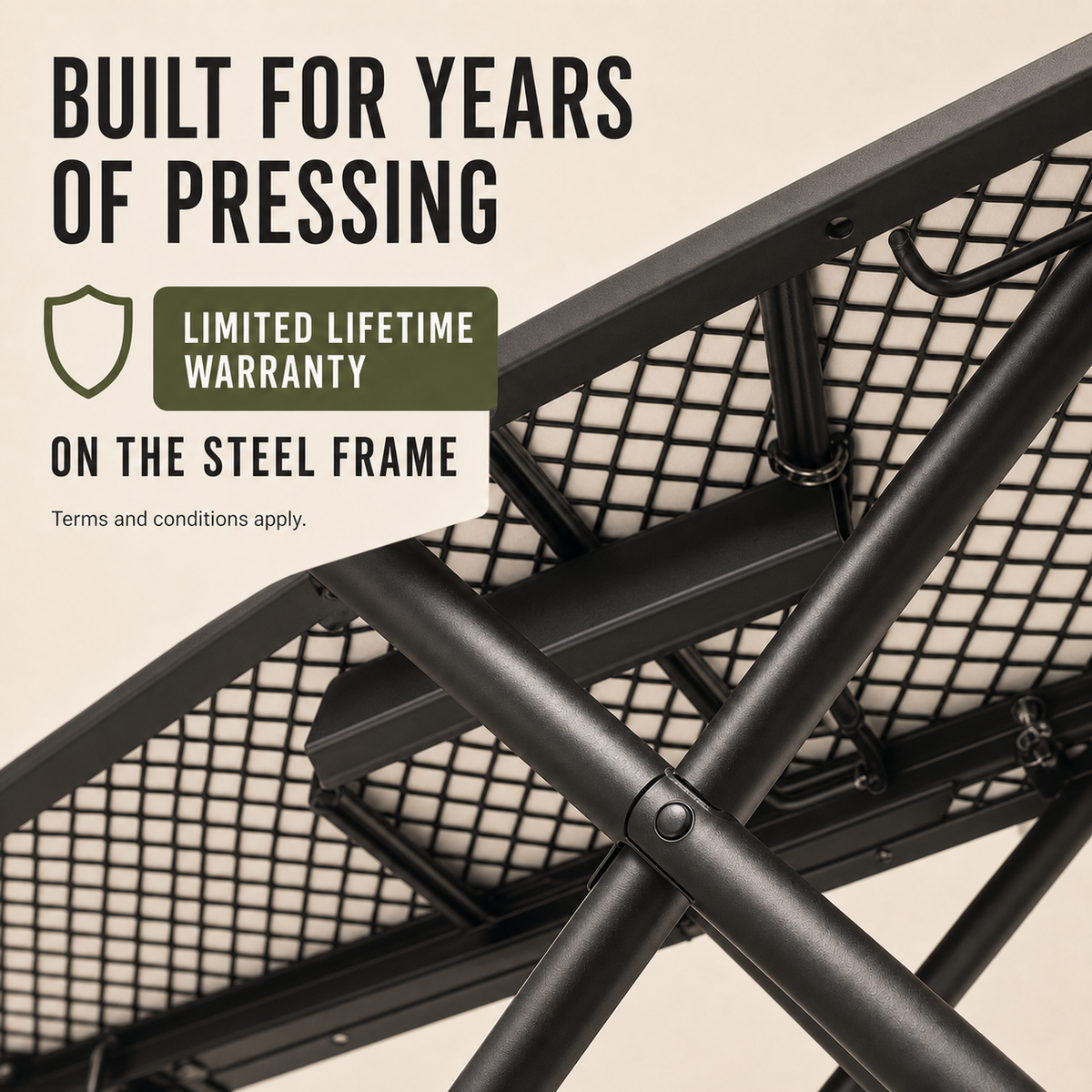 SLIETON steel-frame limited lifetime warranty