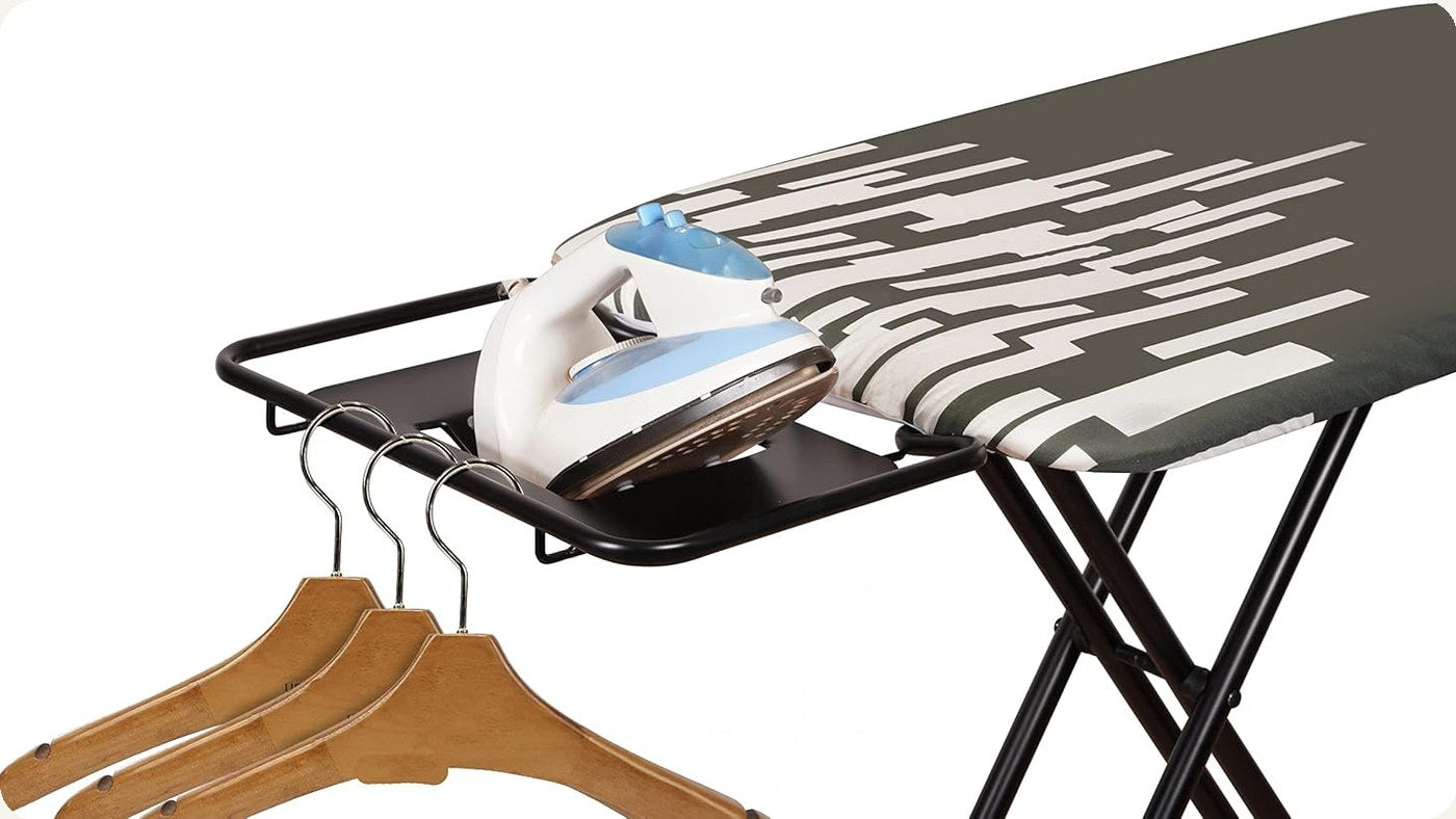 Slieton ironing board showing its stable frame and practical iron rest
